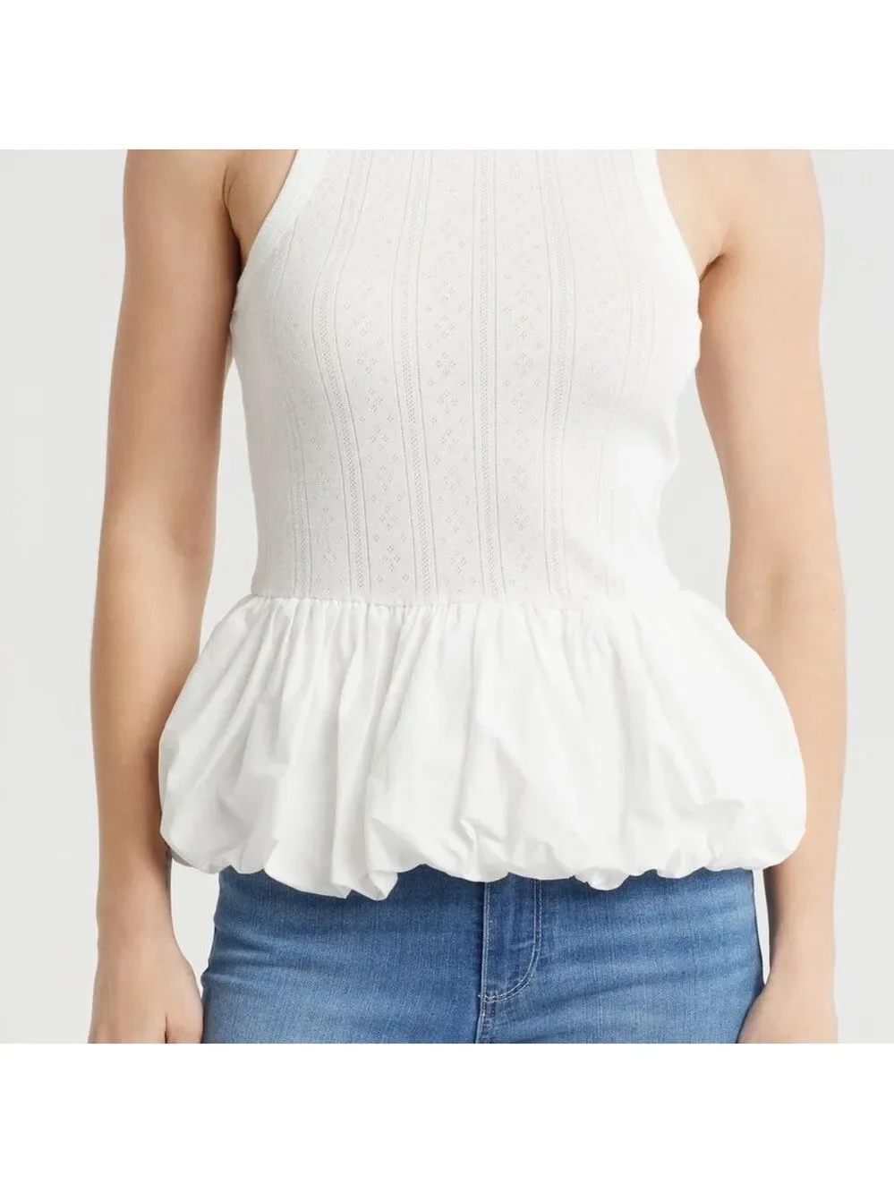NWT Elodie Bubble Hem Tank - Picture 3 of 8